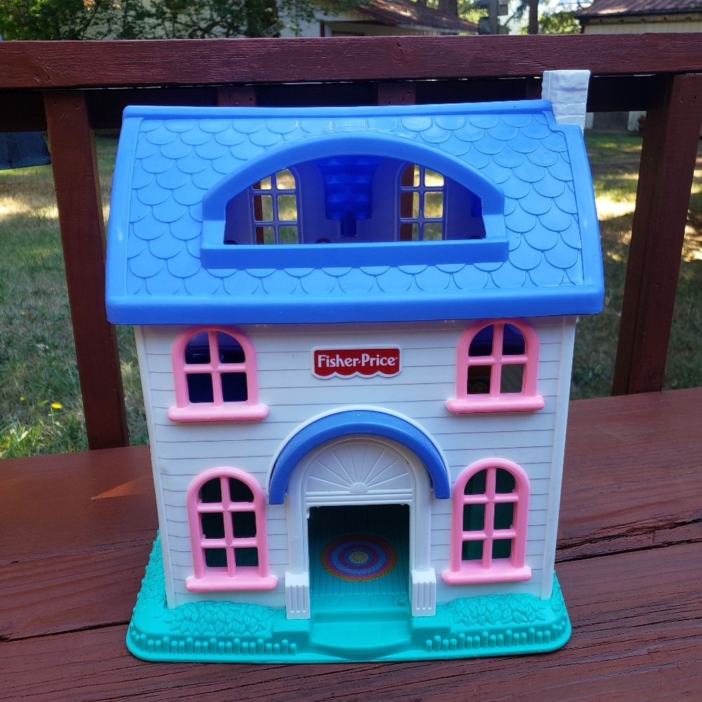 Vintage Fisher-Price Little People Doll House House - Plastic- MISSING DOOR